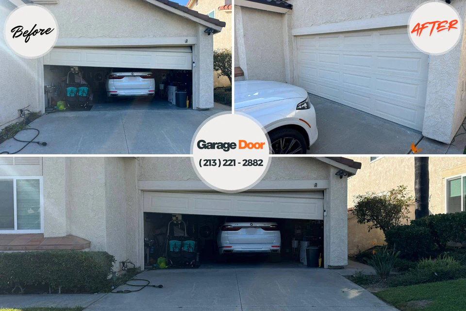 Before and after: garage door repair Schuyler, NE